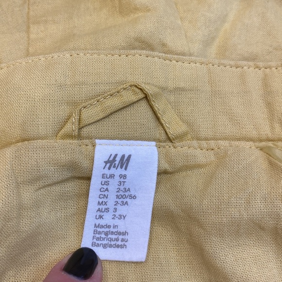 H&M Coated Woven Cotton Jacket, Hearts, Yellow/White, Toddler, Kids 3T (2-3 yrs) - Picture 4 of 11